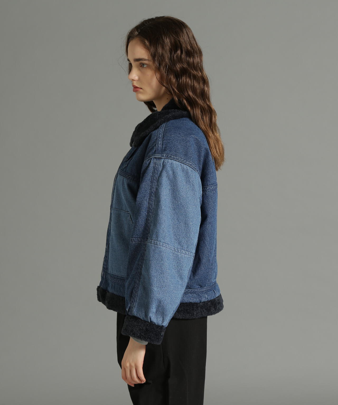 新品 AVIREX BELLE トラッカージャケット　ブルゾン 白藍色 Fサイズ Belle LINE》DENIM B-3 JACKET/デニムB-3 | AVIREX