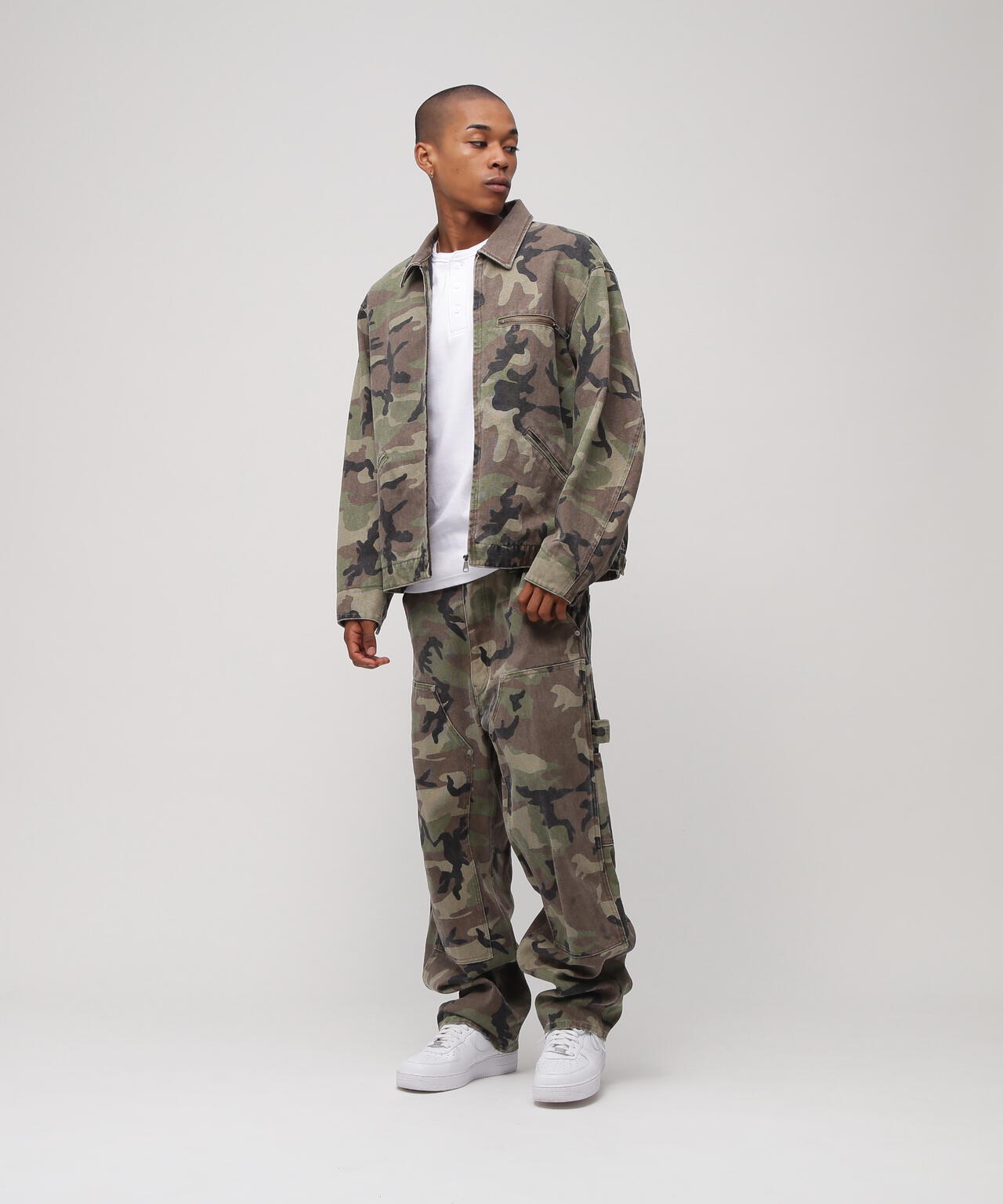 CAMO DOUBLE KNEE DUCK PAINTER PANTS