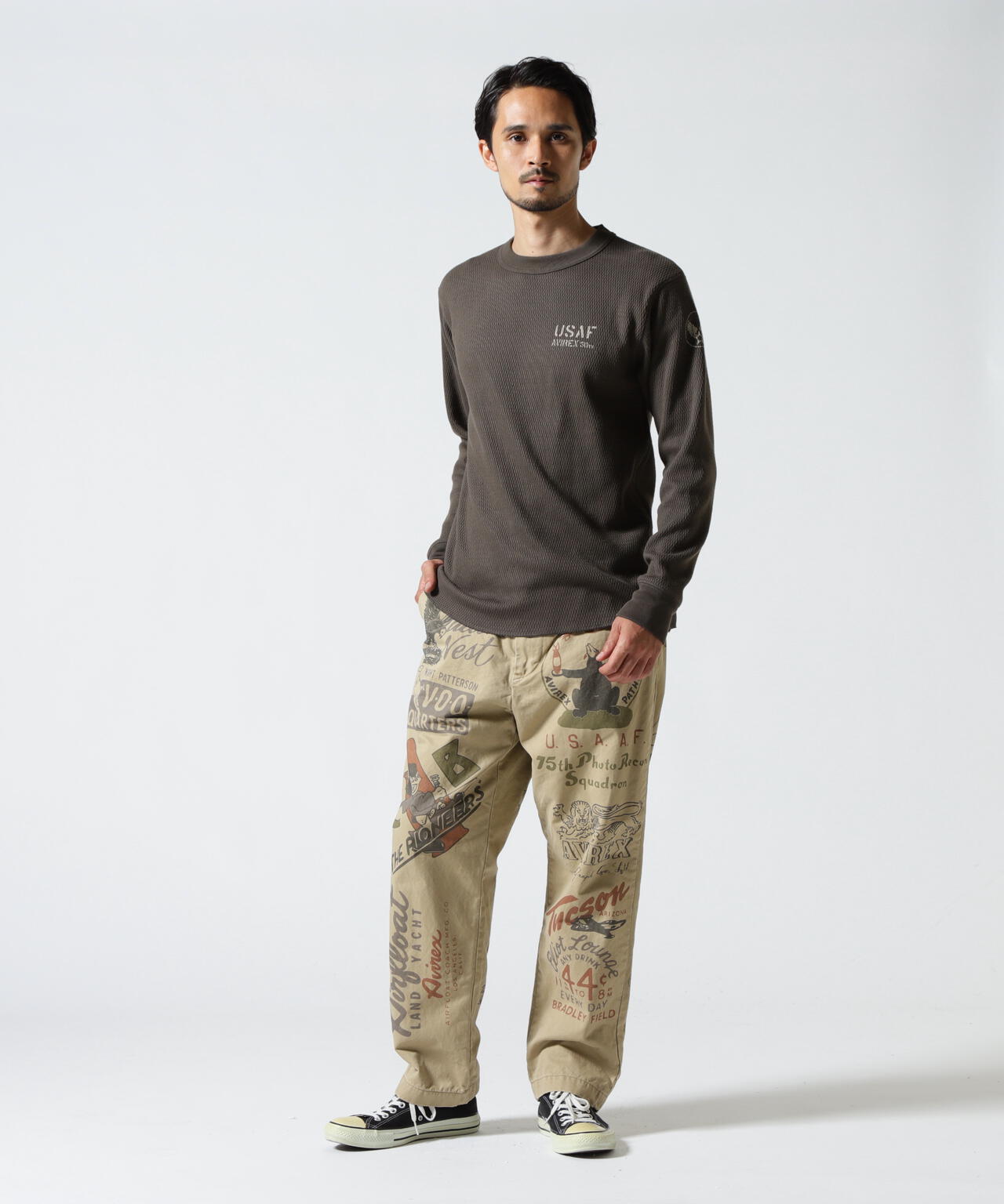 《RESTORE COLLECTION》60’s ARMY CHINO PANTS ”ARCHIVE GRAPHIC”