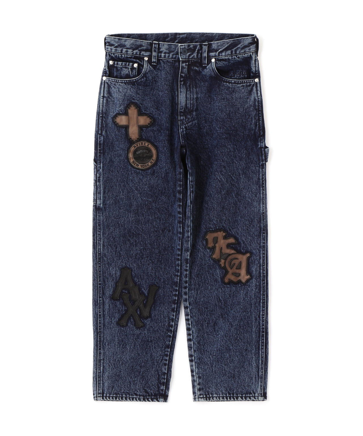 LEATHER PATCH DENIM PANTS | AVIREX（アヴィレックス） ｜【公式 