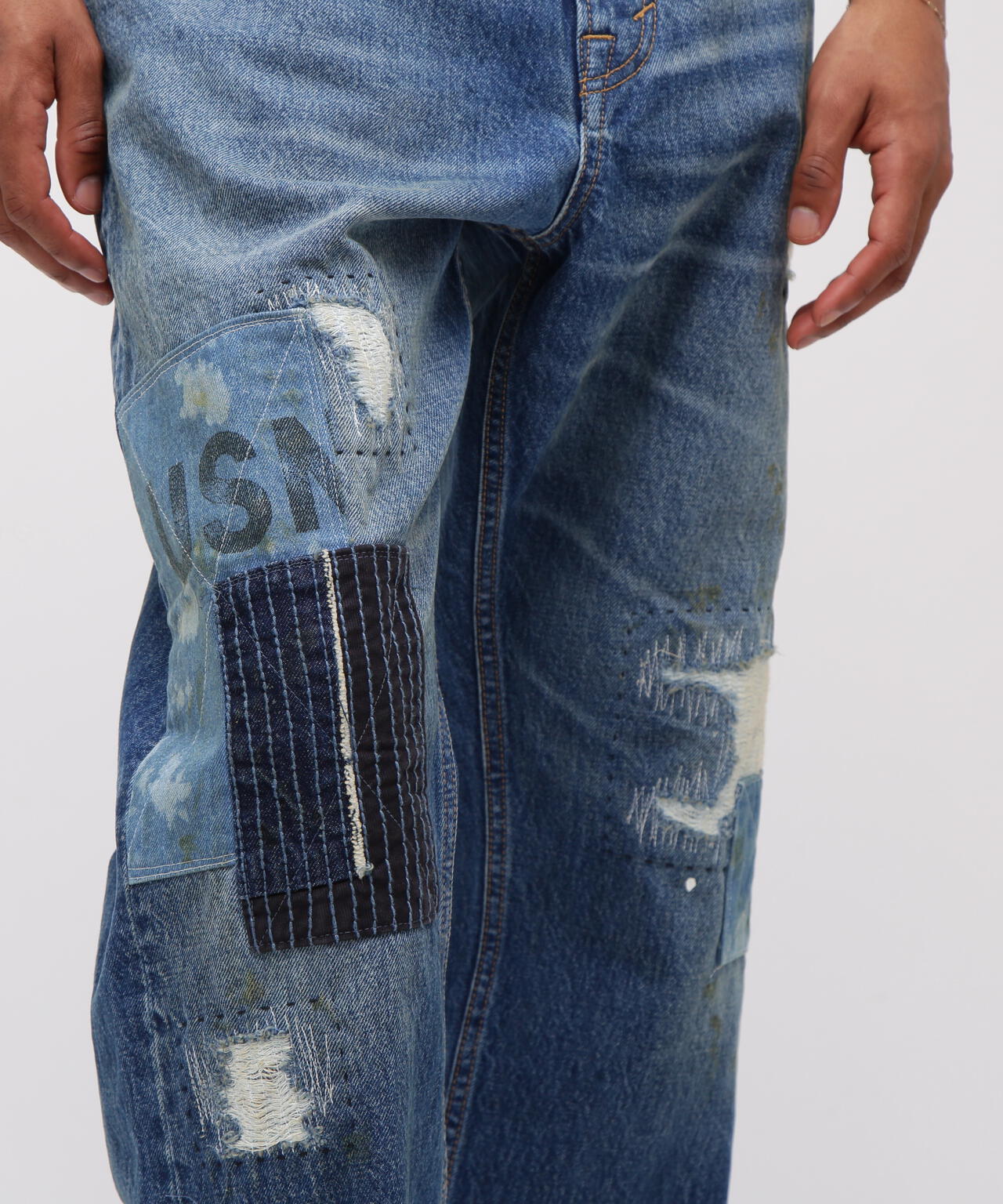 RESTORE COLLECTION》DENIM PANTS ”REPAIR CUSTOM” | AVIREX