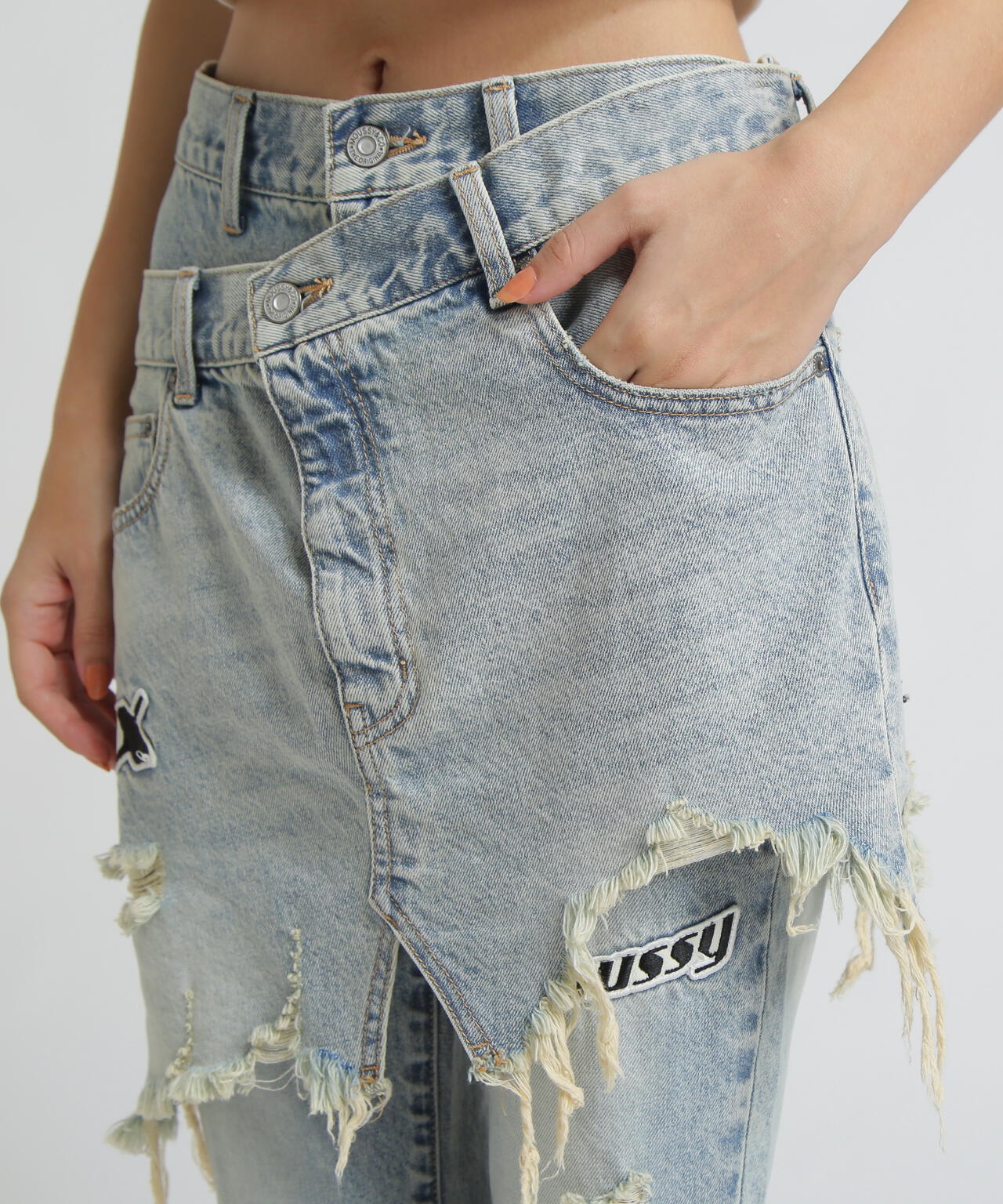 AVIREX×MOUSSY》TWIN SLIM FLARE DENIM PANTS | AVIREX