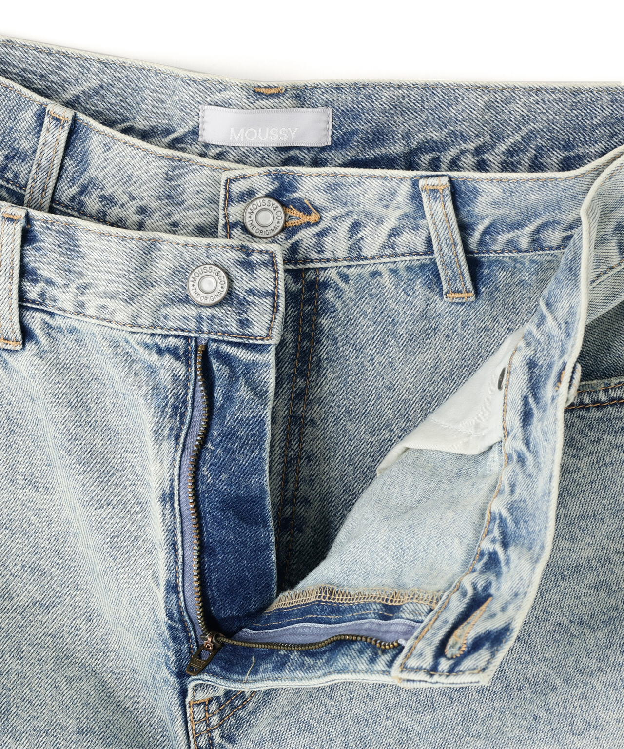 《AVIREX×MOUSSY》TWIN SLIM FLARE DENIM PANTS