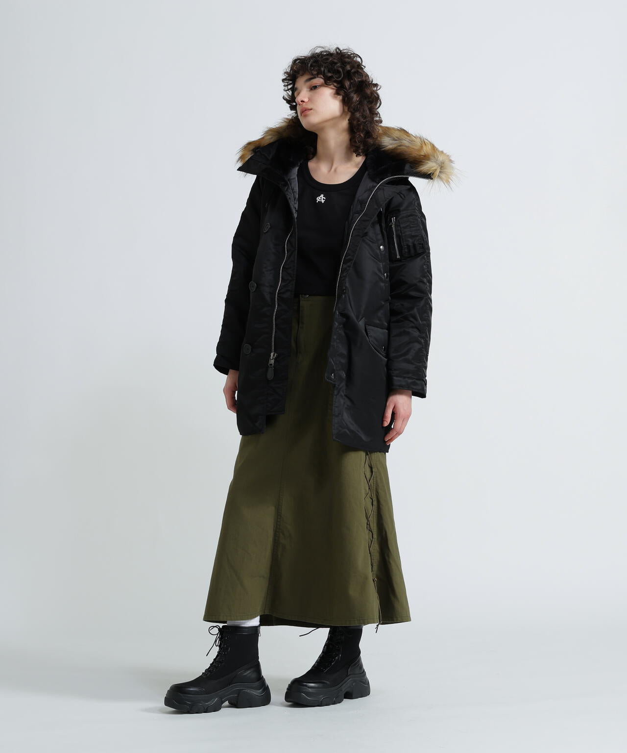 MILITARY SIDE LACE UP SKIRT/ミリタリーサイドレースアップスカート