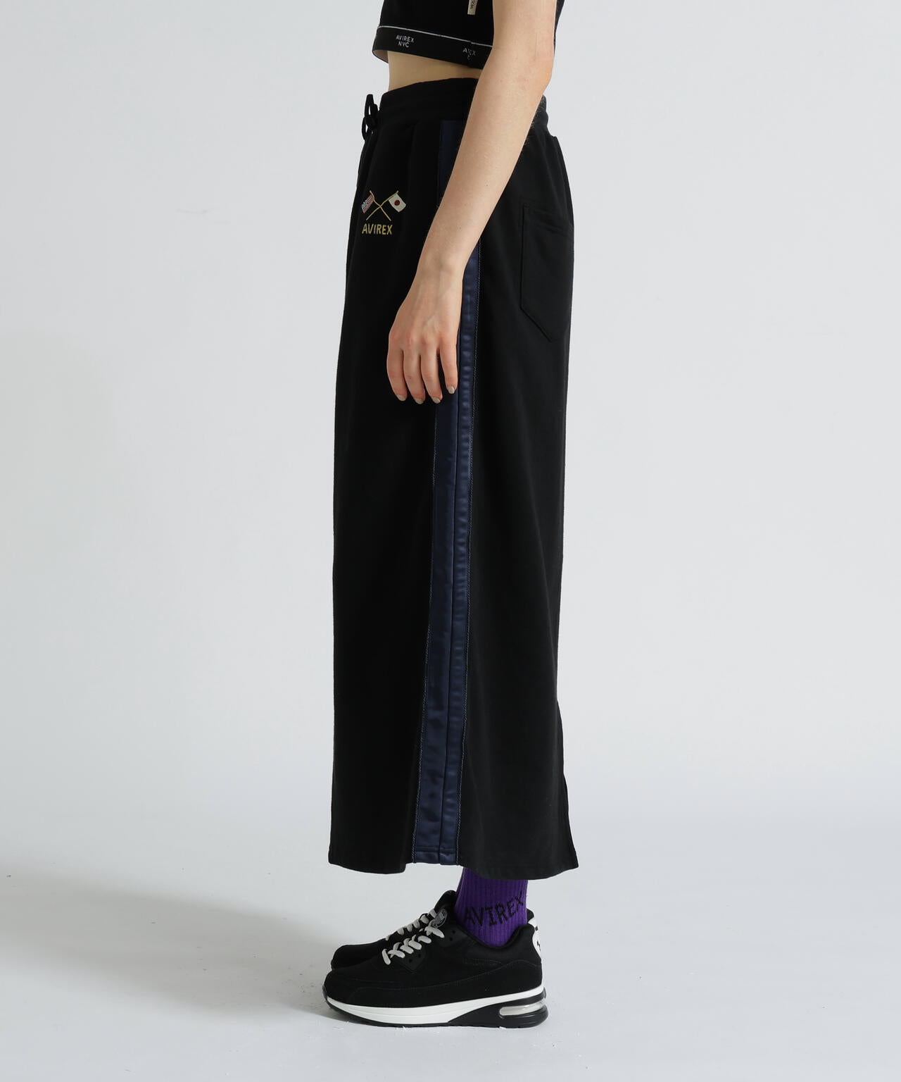 SOUVENIR COLLECTION》WOMAN/SATIN SKA COMBI SKIRT | AVIREX