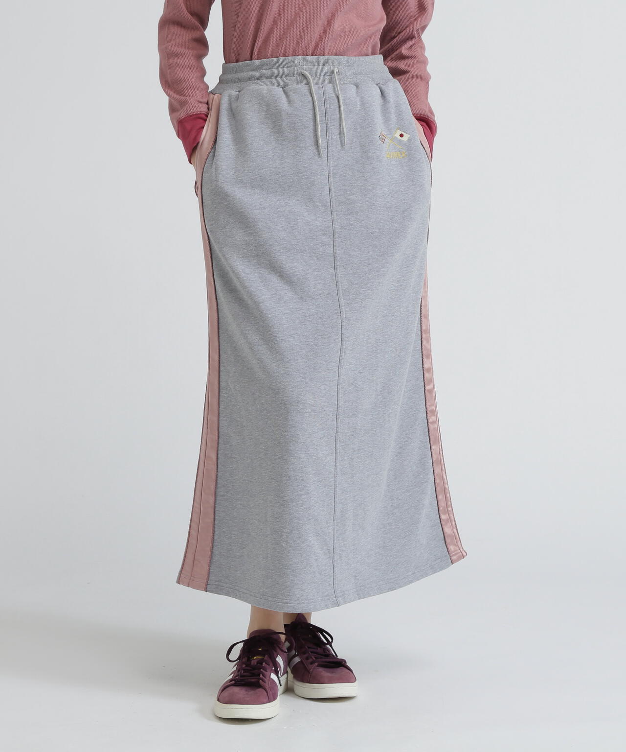 SOUVENIR COLLECTION》WOMAN/SATIN SKA COMBI SKIRT | AVIREX