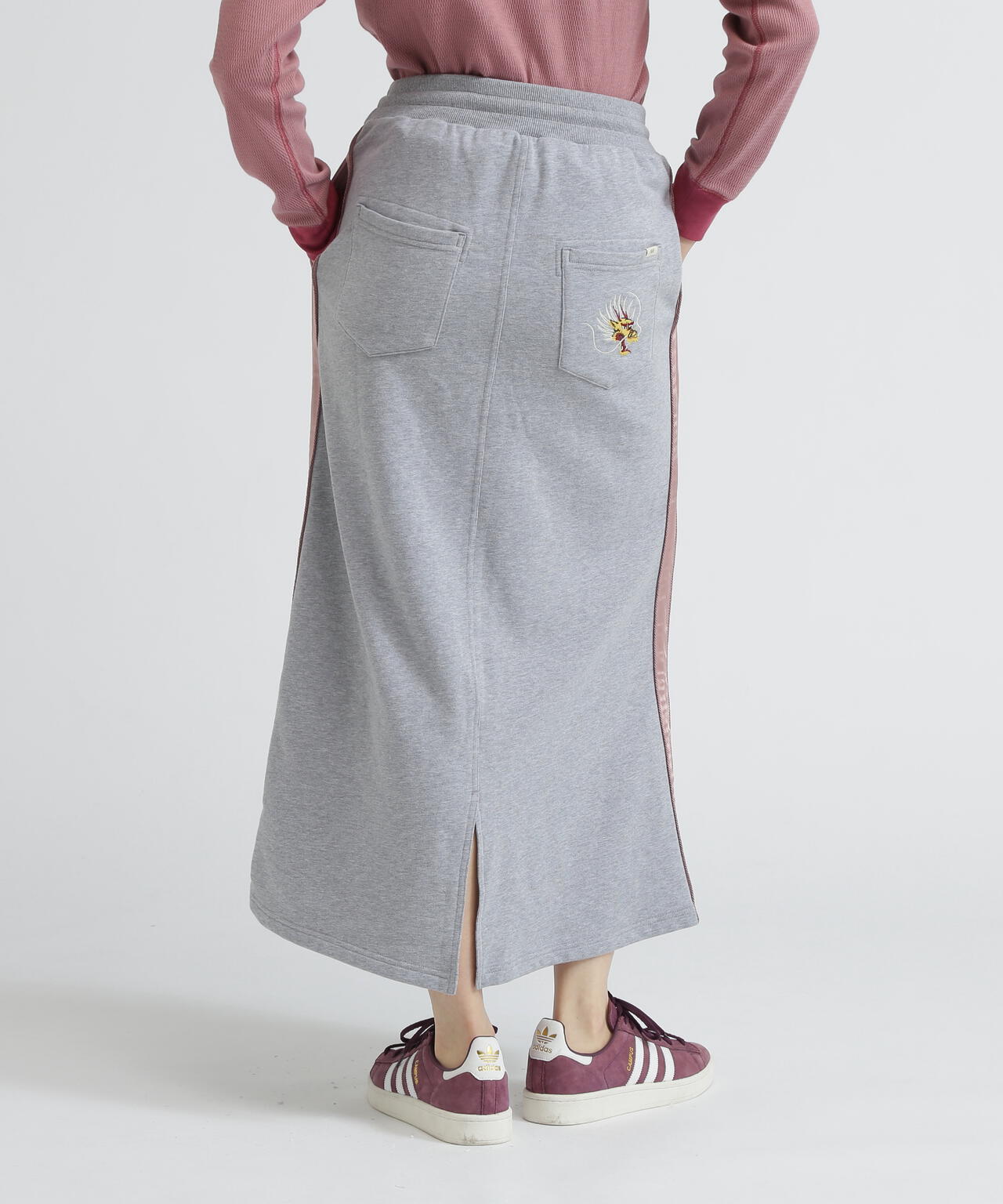 SOUVENIR COLLECTION》WOMAN/SATIN SKA COMBI SKIRT | AVIREX