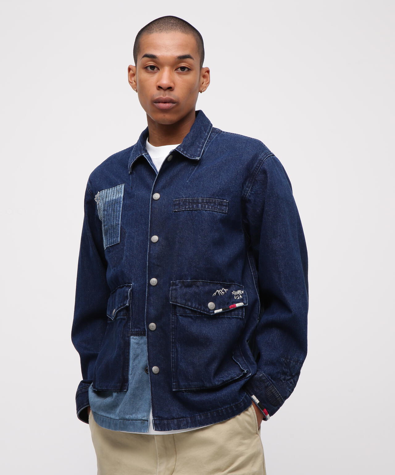 RESTORE COLLECTION》REPAIR CUSTOM & EMB UTILITY SHIRT JACKET