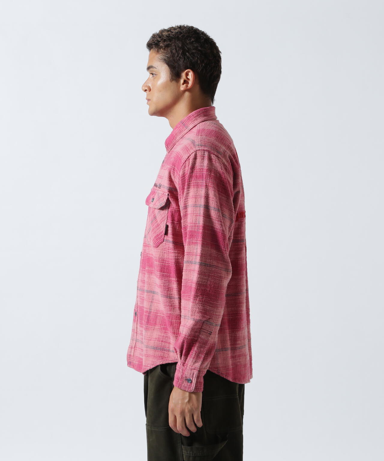 BLEACH WASHED NEP CHECK SHIRT ”YELLOW STONE” | AVIREX