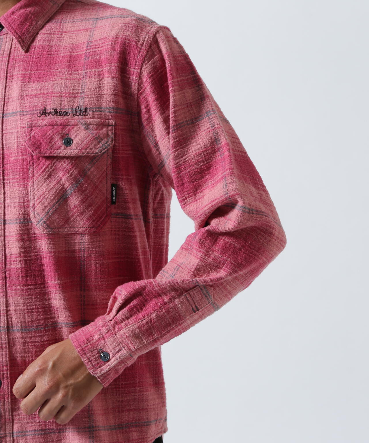 BLEACH WASHED NEP CHECK SHIRT ”YELLOW STONE”