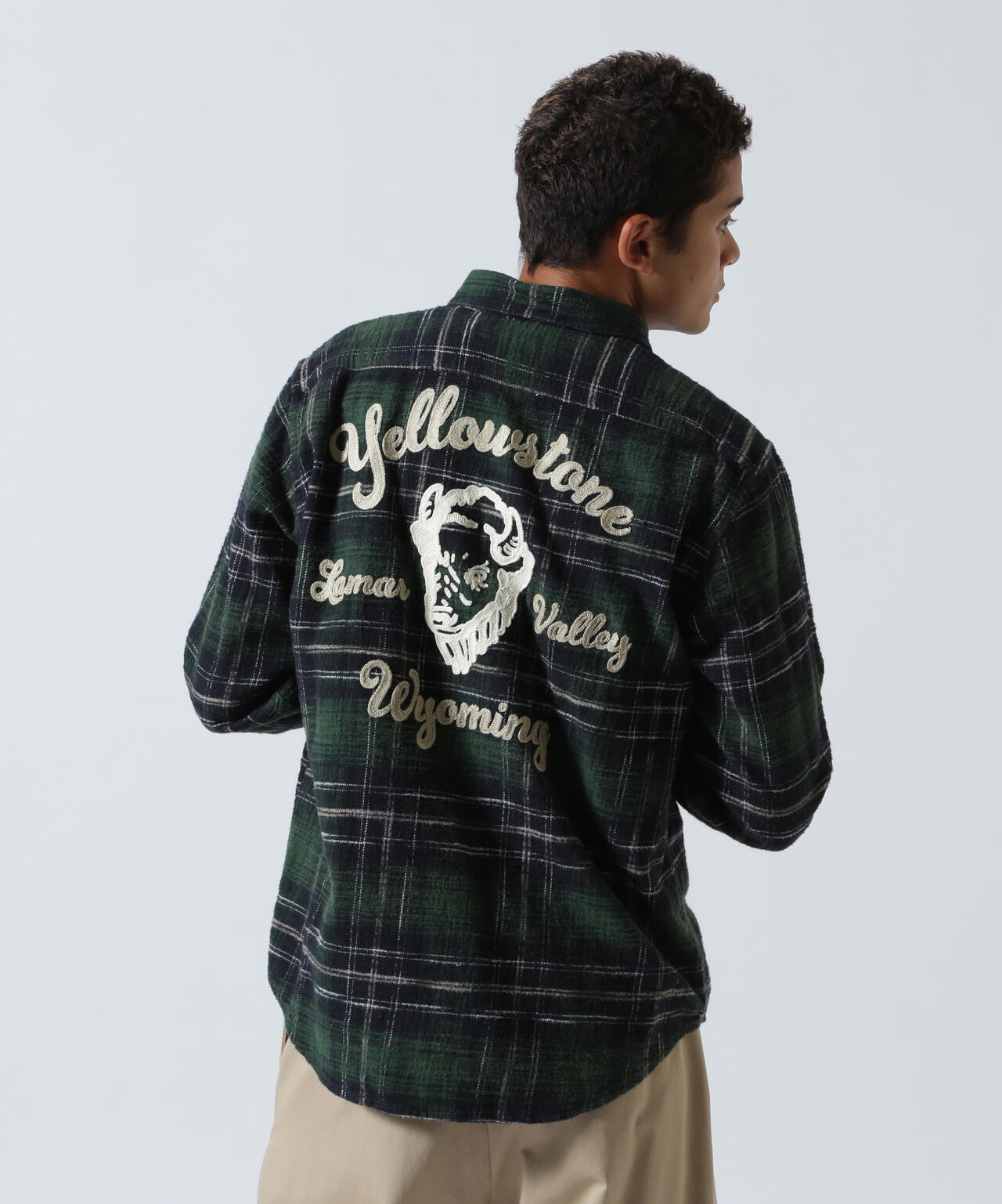 BLEACH WASHED NEP CHECK SHIRT ”YELLOW STONE” | AVIREX