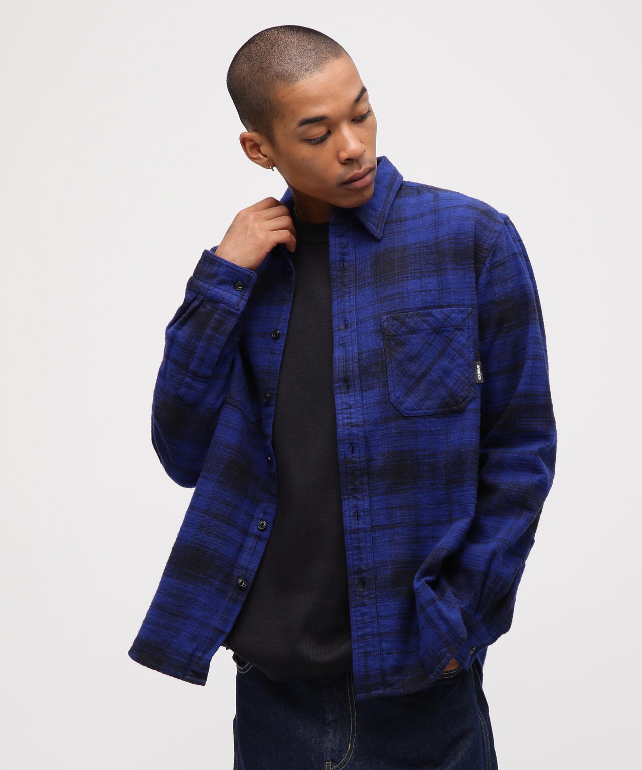 WEB&DEPOT限定》ONE POINT FLANNEL CHECK SHIRT | AVIREX