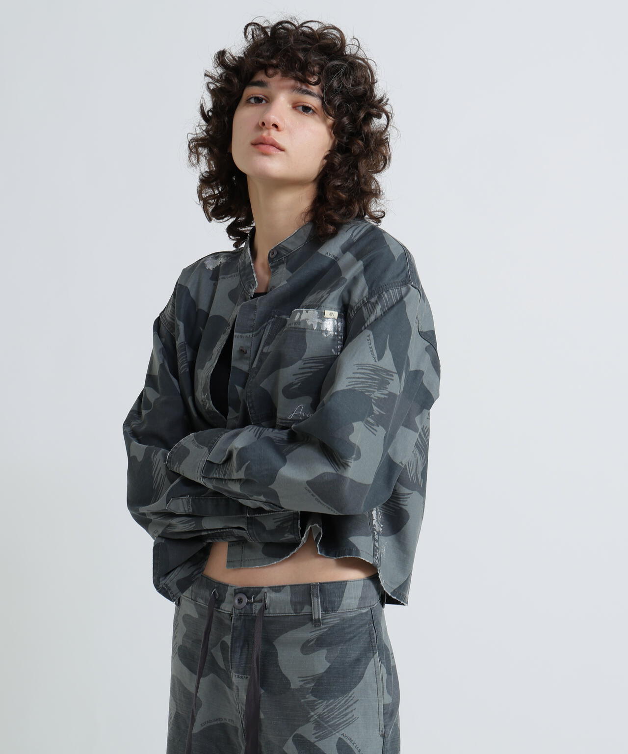 WOMAN》CAMOUFLAGE SHORT SHIRTS/カモフラージュショートシャツ
