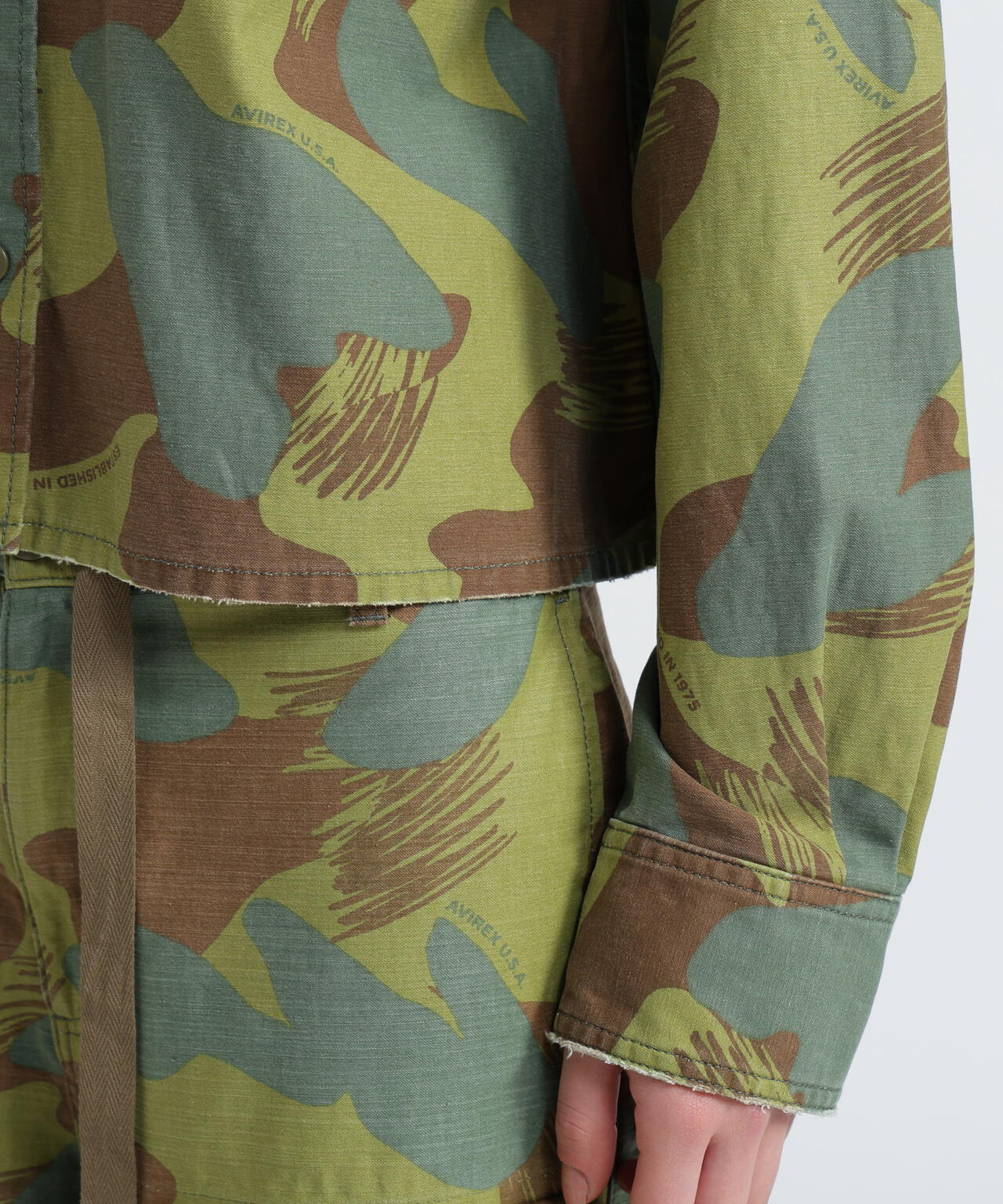 《WOMAN》CAMOUFLAGE SHORT SHIRTS/カモフラージュショートシャツ