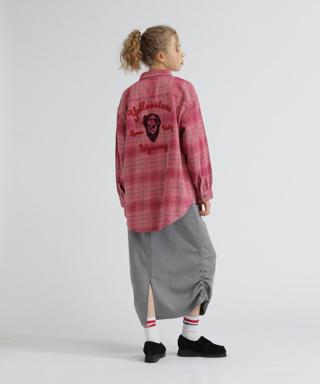 《WOMAN》EMBROIDERY CHECK SHIRT/刺繍チェックシャツ