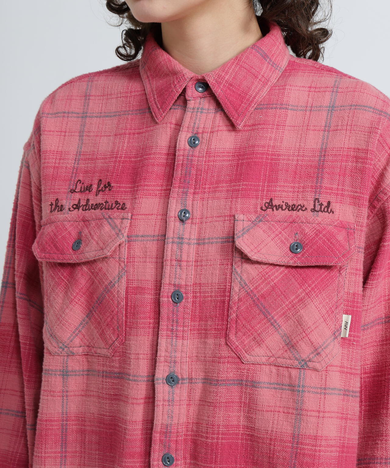 《WOMAN》EMBROIDERY CHECK SHIRT/刺繍チェックシャツ