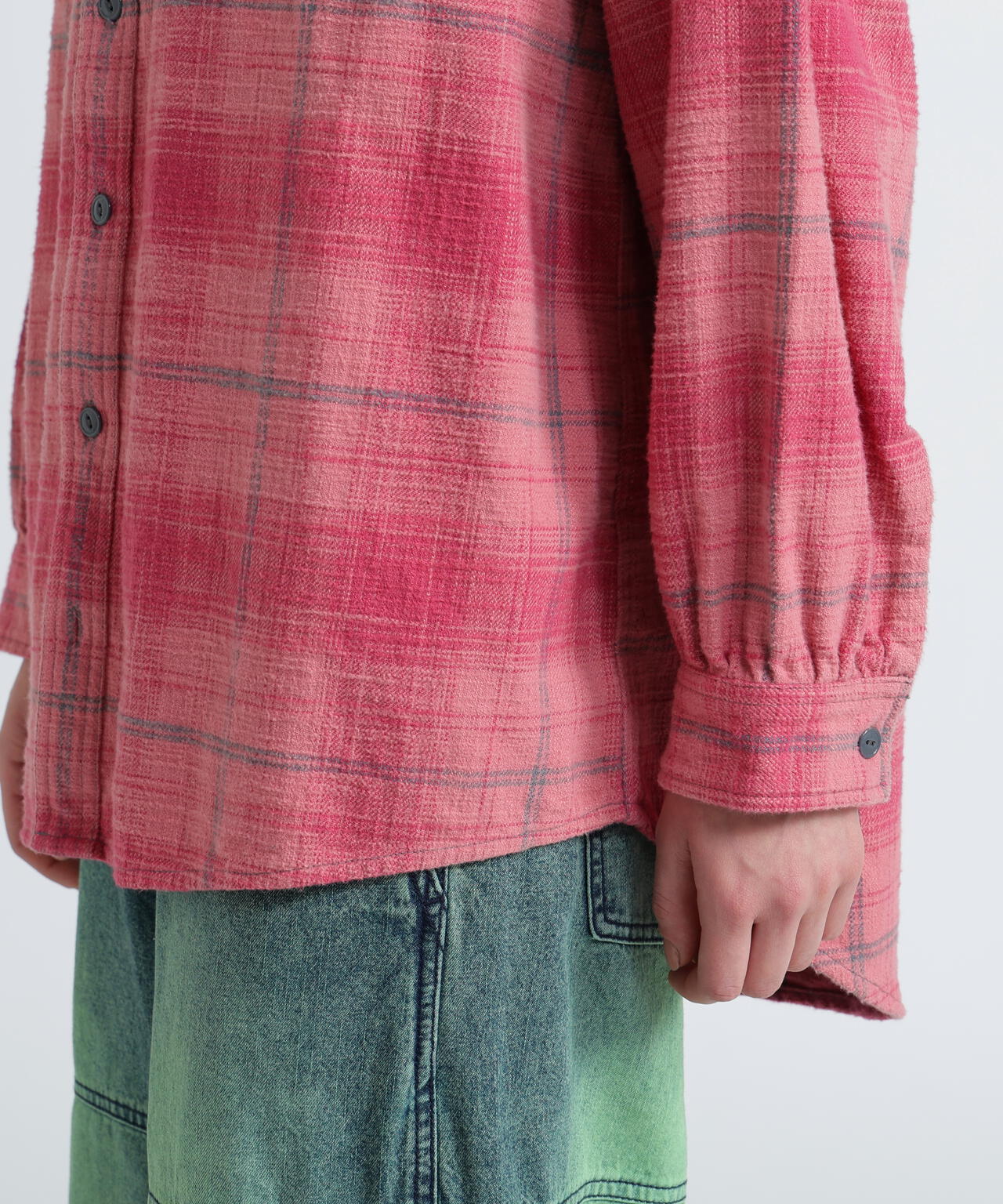 《WOMAN》EMBROIDERY CHECK SHIRT/刺繍チェックシャツ