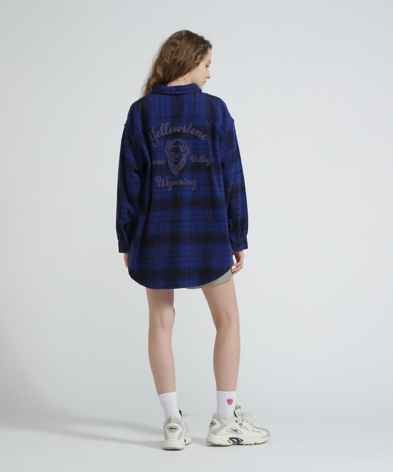《WOMAN》EMBROIDERY CHECK SHIRT/刺繍チェックシャツ