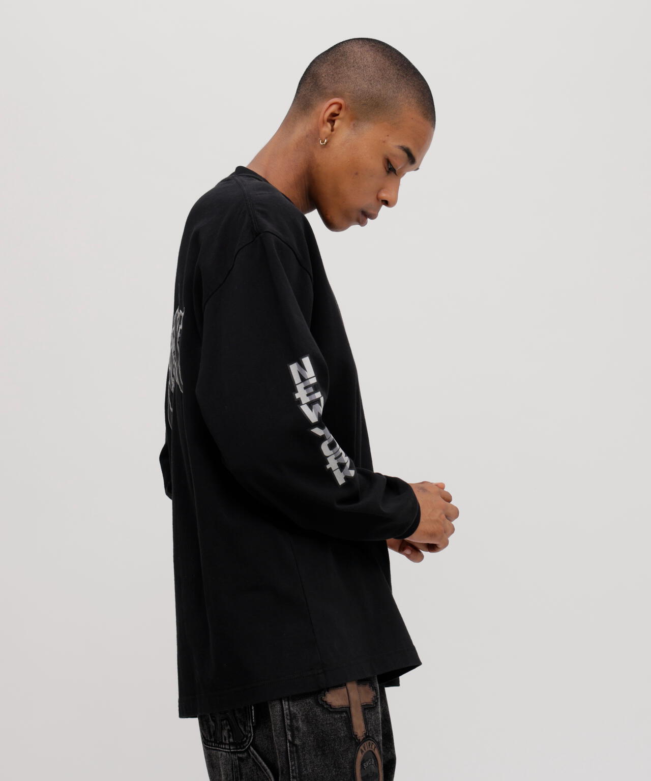 EMB L/S T-SHIRT AVIREX NYC