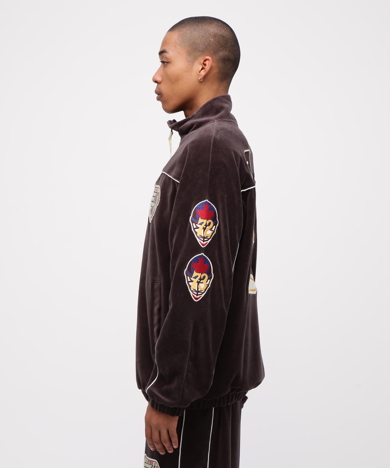 VELOUR RAGLAN SLEEVE STAND ZIP A.C.D | AVIREX（アヴィレックス