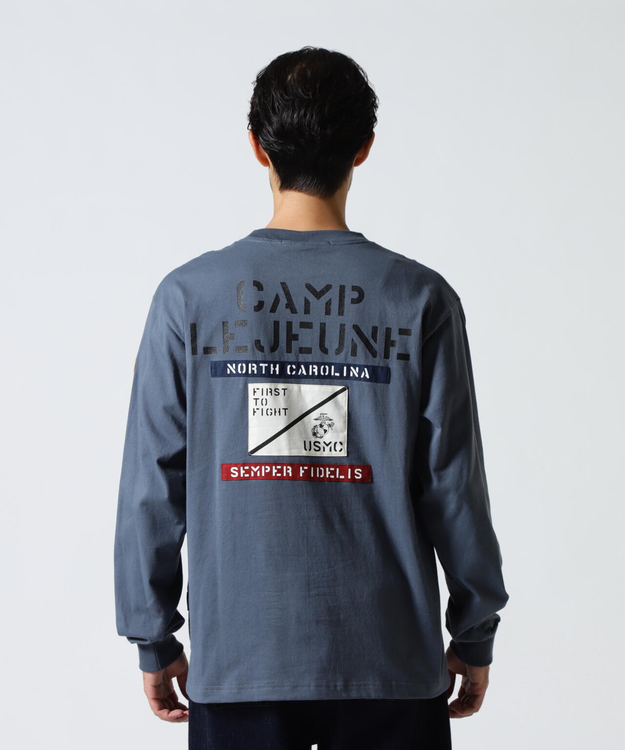 CAMP LEJEUNE PATCHED L/S T-SHIRT