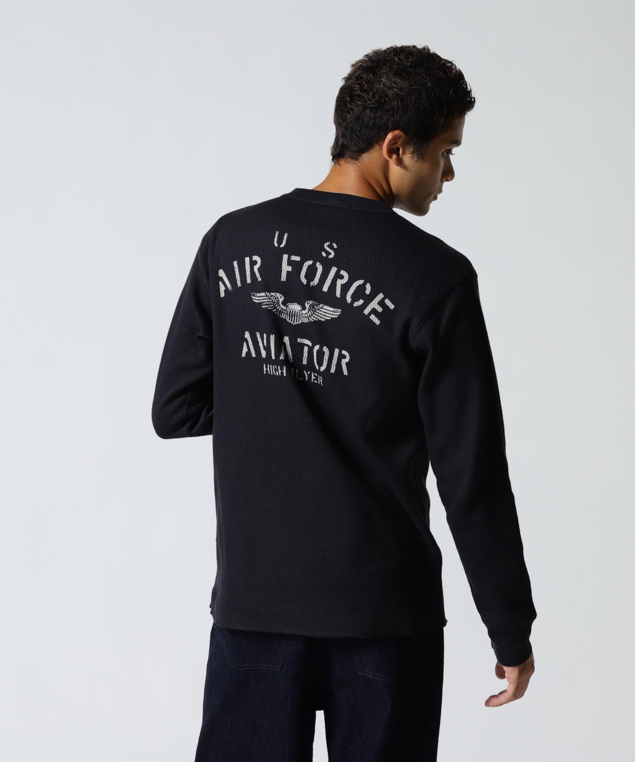 HONEYCOMB WAFFLE USAF L/S T-SHIRT | AVIREX（アヴィレックス