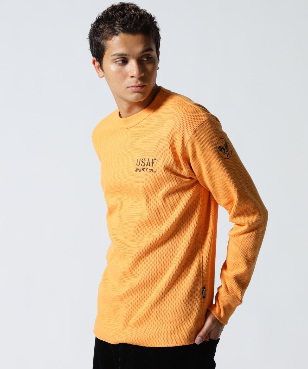 HONEYCOMB WAFFLE USAF L/S T-SHIRT