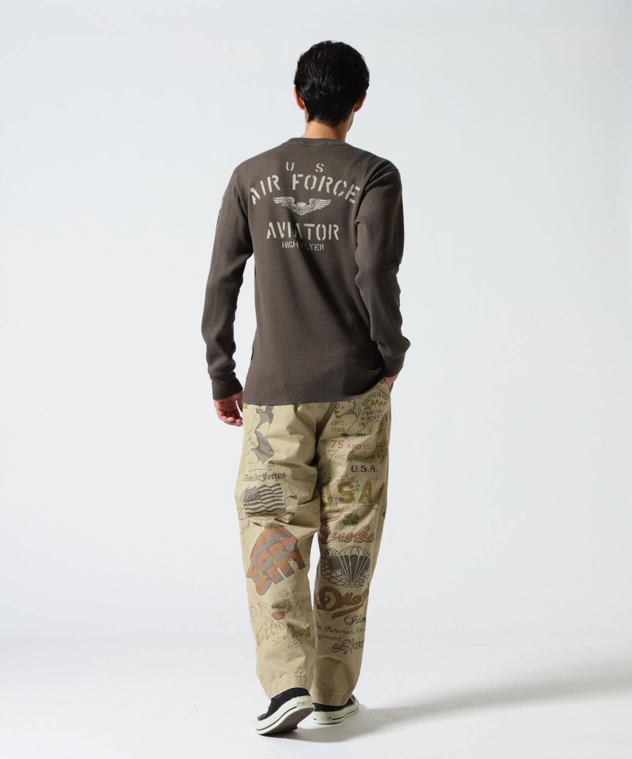 HONEYCOMB WAFFLE USAF L/S T-SHIRT