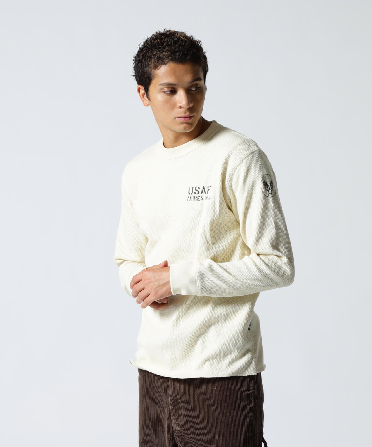 HONEYCOMB WAFFLE USAF L/S T-SHIRT