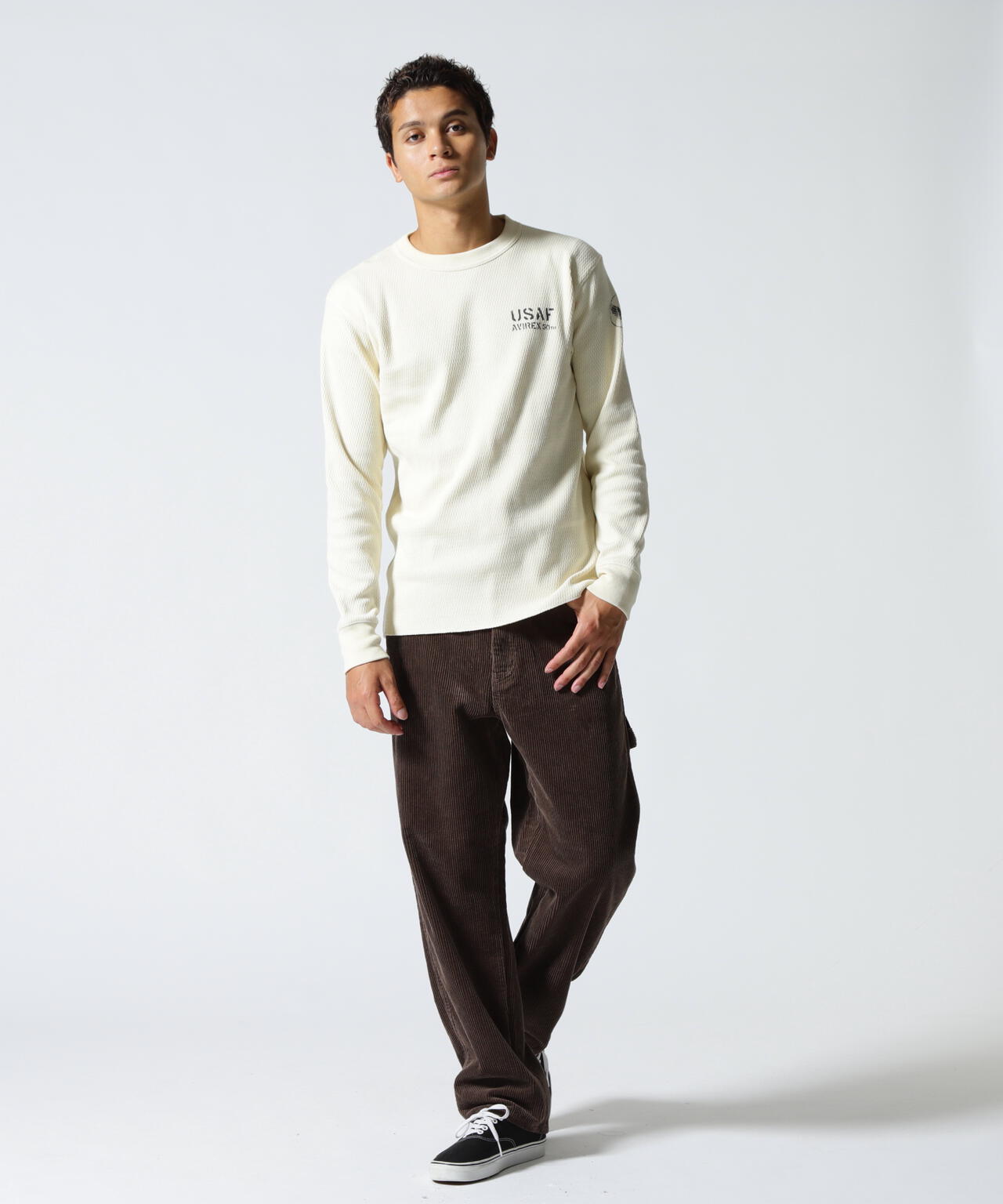 HONEYCOMB WAFFLE USAF L/S T-SHIRT