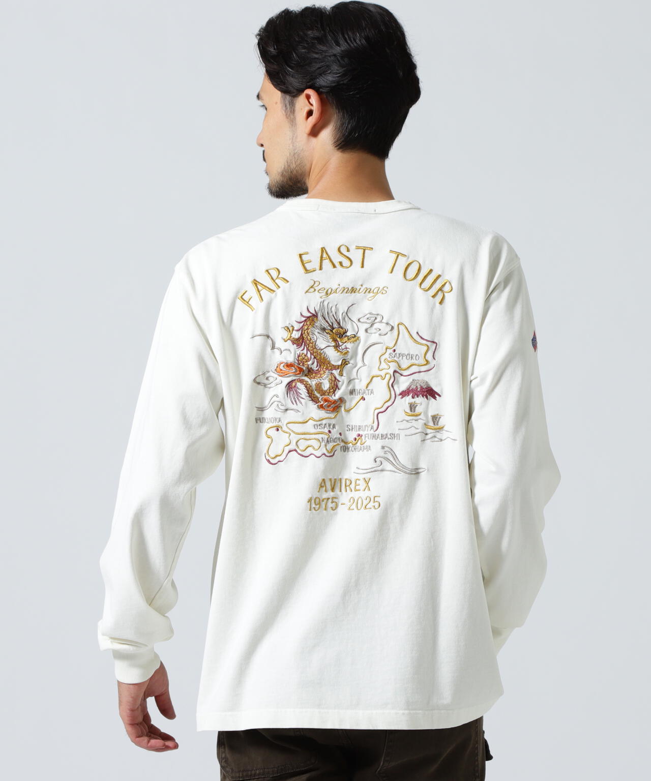 SOUVENIR COLLECTION》WASHED T-SHIRT ”FAR EAST TOUR” | AVIREX