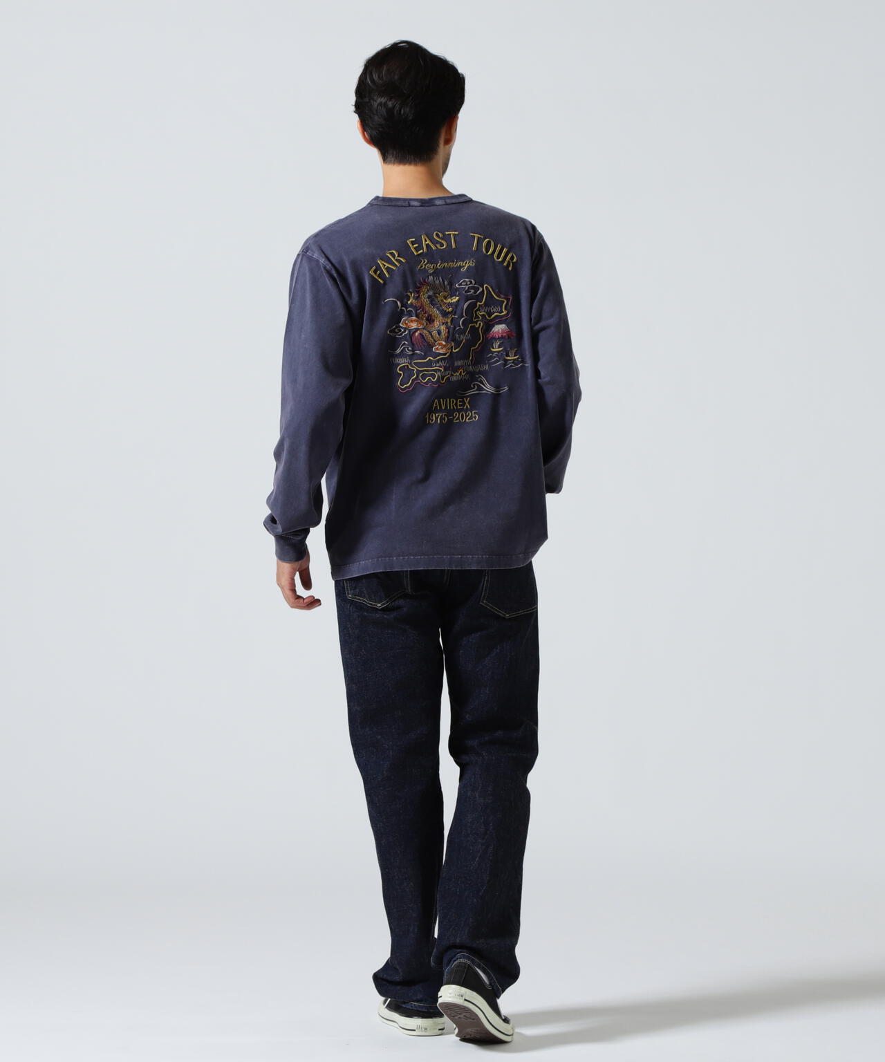 SOUVENIR COLLECTION》WASHED T-SHIRT ”FAR EAST TOUR” | AVIREX