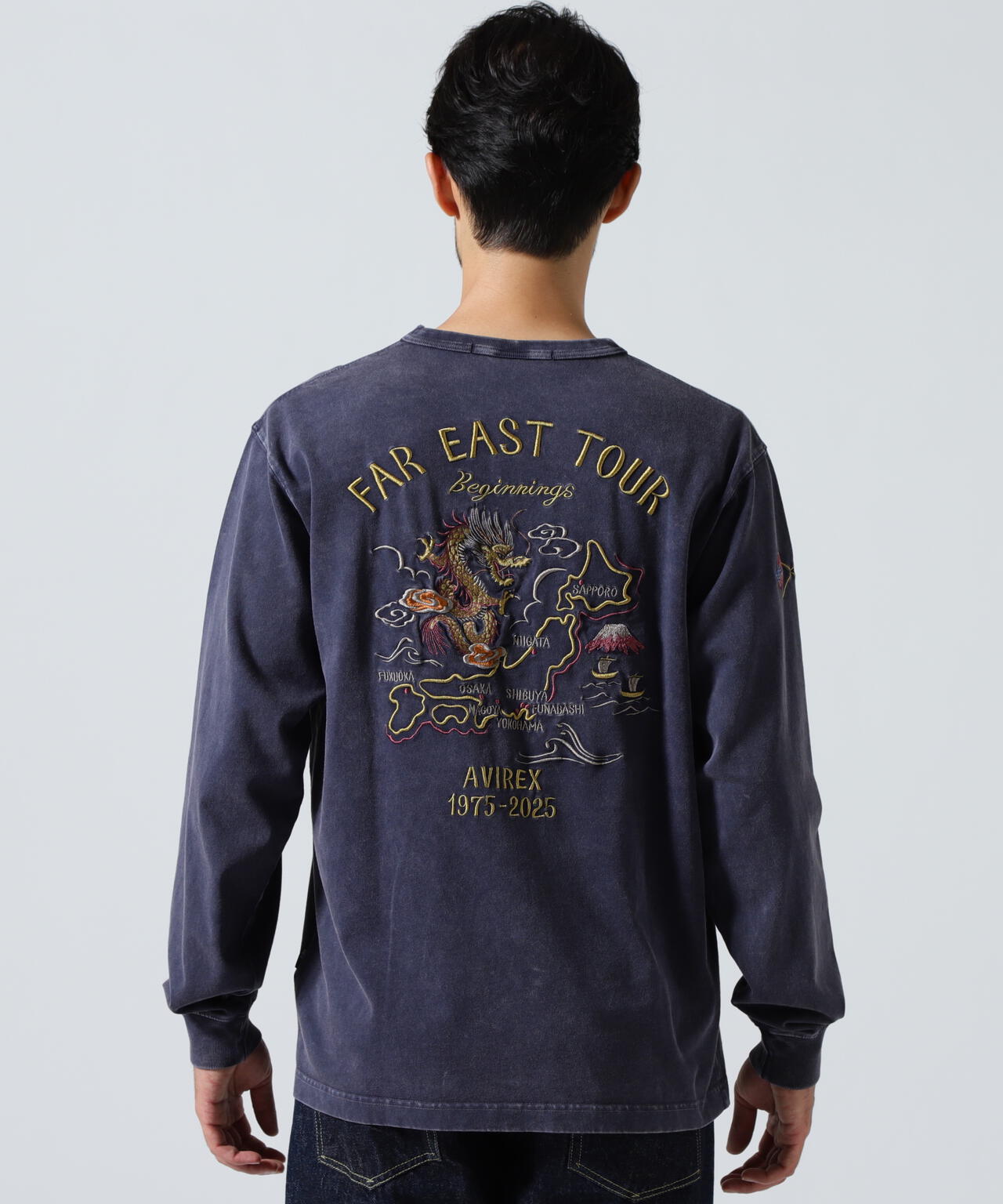SOUVENIR COLLECTION》WASHED T-SHIRT ”FAR EAST TOUR” | AVIREX