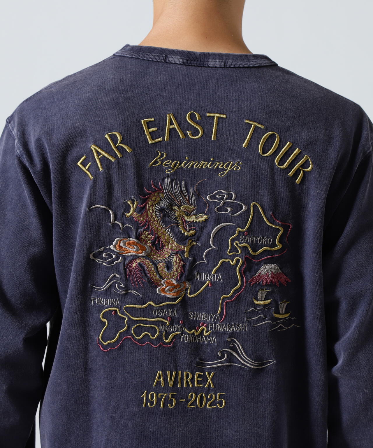 AVIREX Tシャツ　7.62mm弾跡 SOUVENIR COLLECTION》WASHED T-SHIRT ”FAR EAST TOUR” | AVIREX