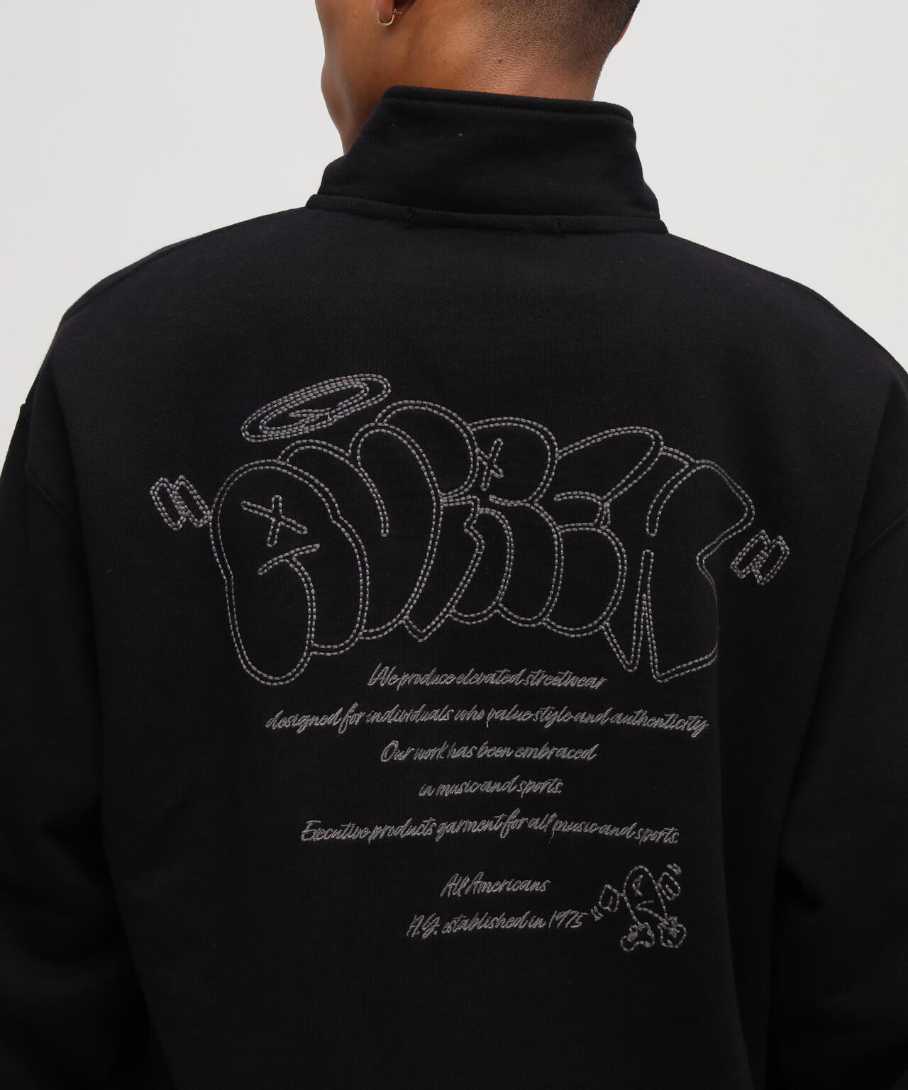 《直営店限定》GRAFFITI HALF ZIP SWEAT