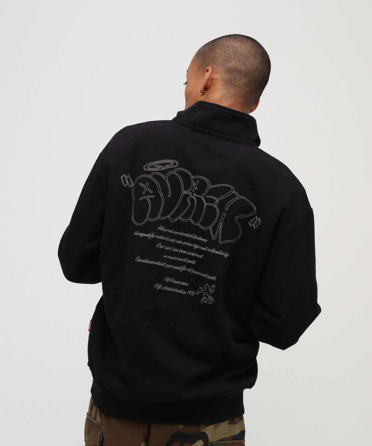 《直営店限定》GRAFFITI HALF ZIP SWEAT