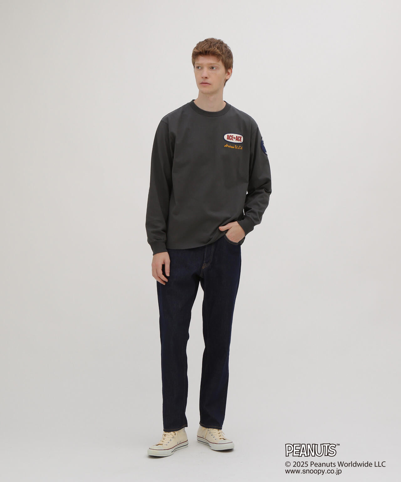 《AVIREX × PEANUTS》LONGSLEEVE T-SHIRT