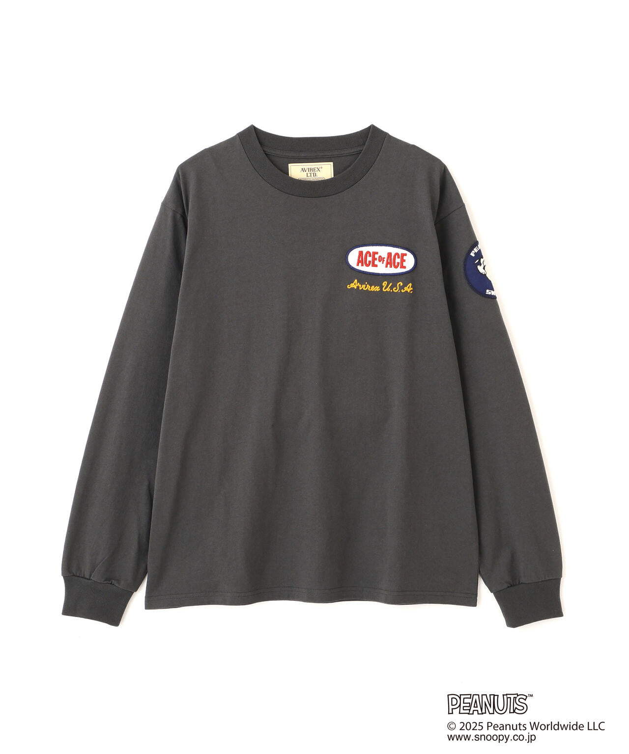 《AVIREX × PEANUTS》LONGSLEEVE T-SHIRT