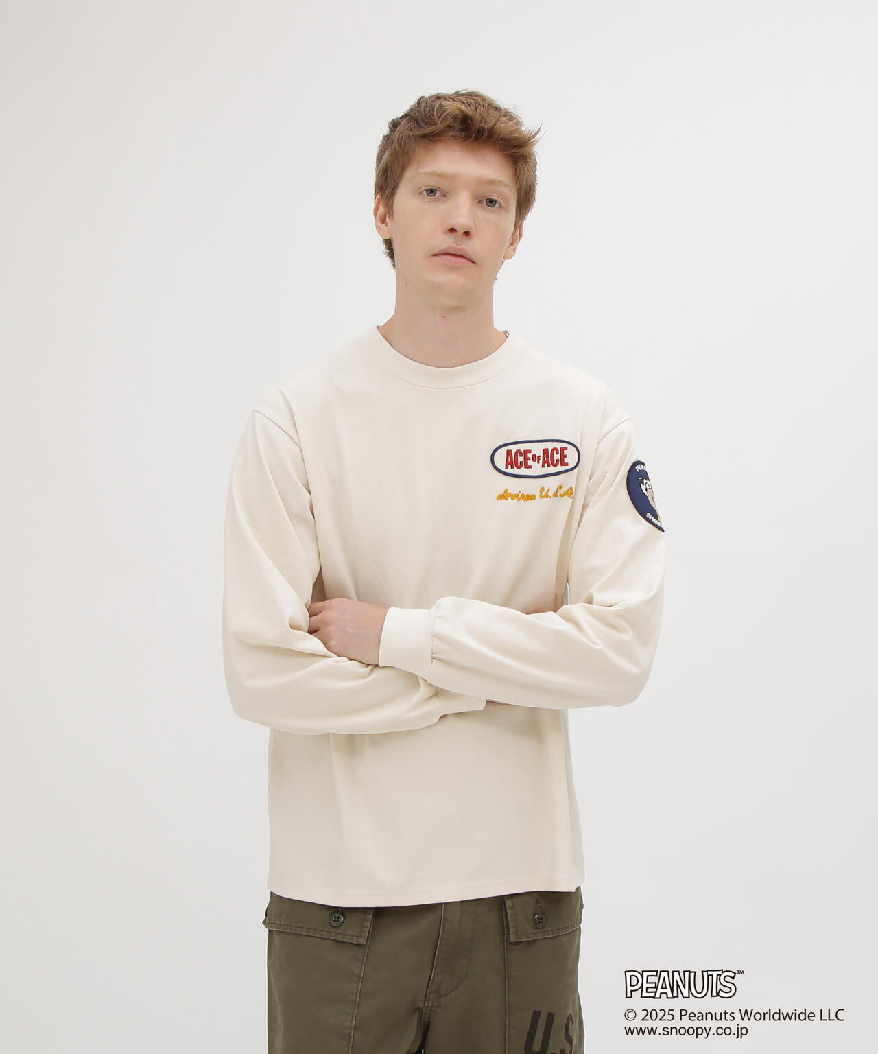 《AVIREX × PEANUTS》LONGSLEEVE T-SHIRT