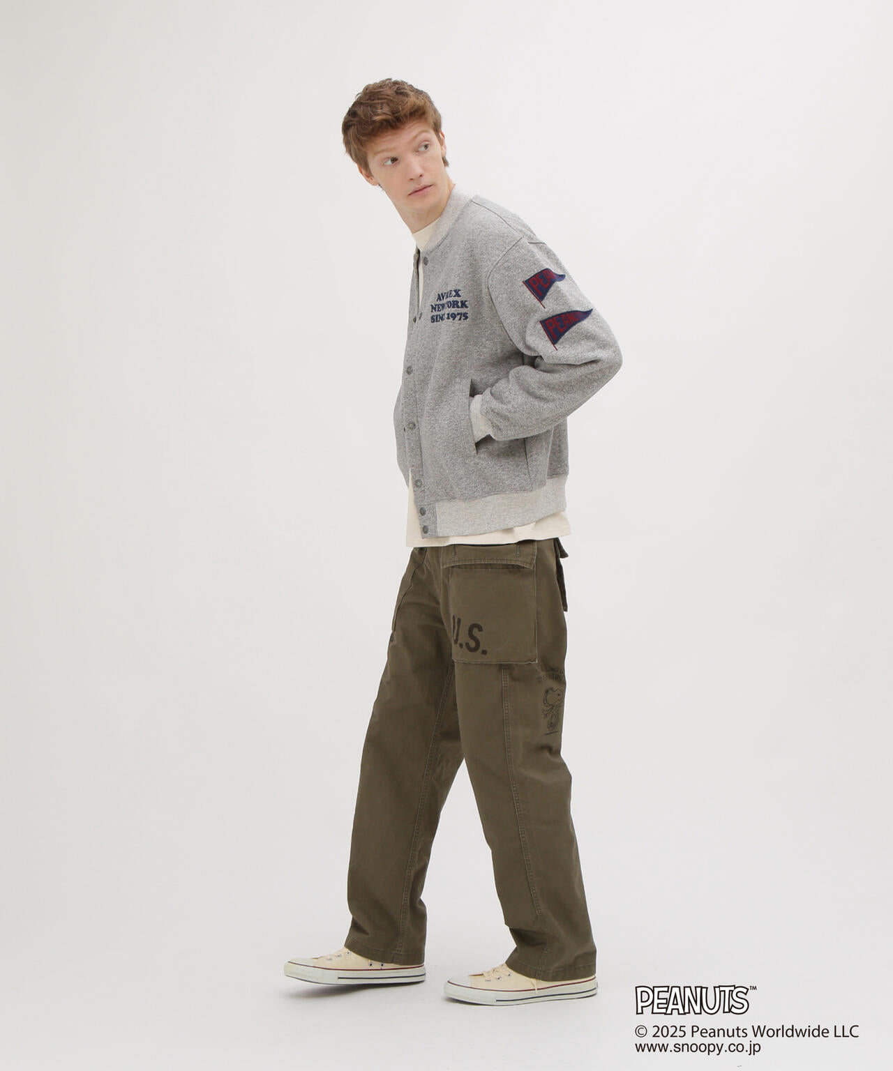 《AVIREX × PEANUTS》SWEAT CARDIGAN