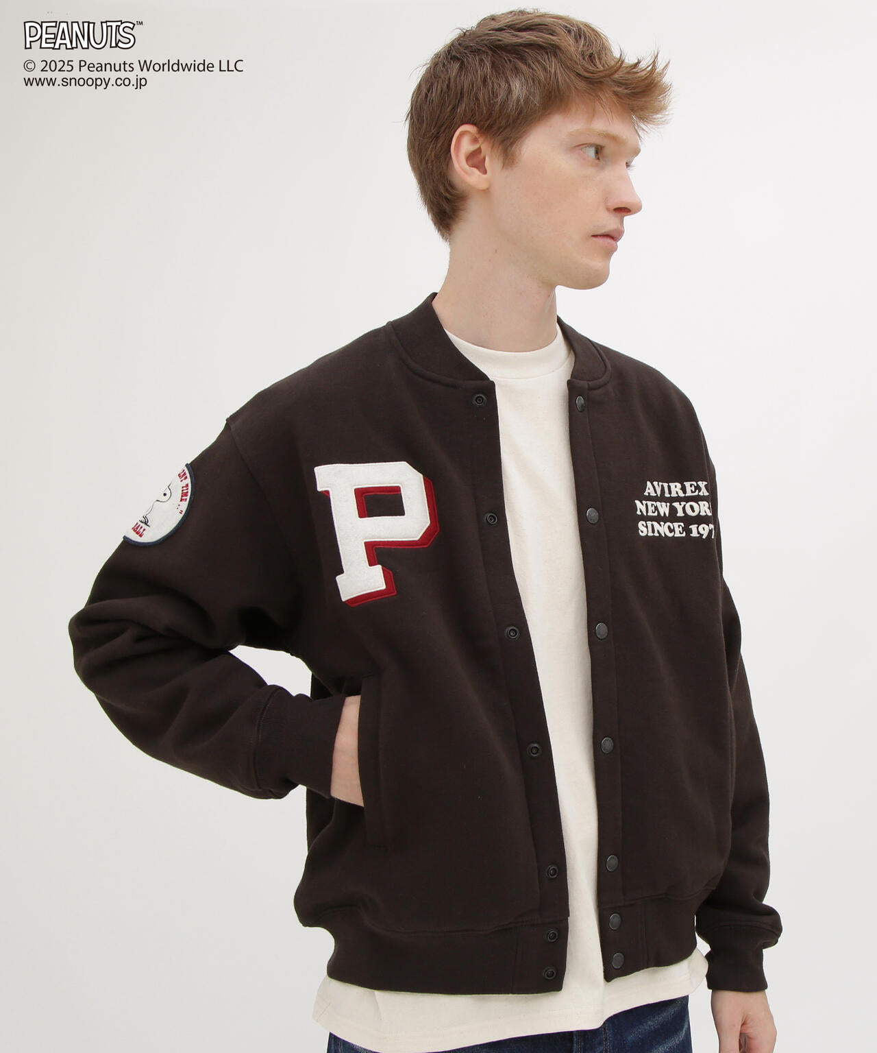 《AVIREX × PEANUTS》SWEAT CARDIGAN