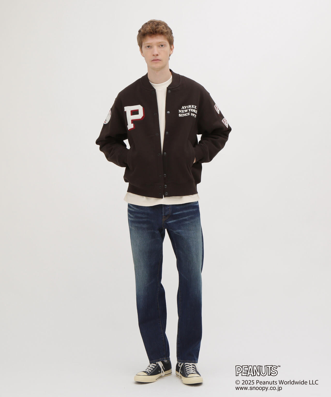 《AVIREX × PEANUTS》SWEAT CARDIGAN