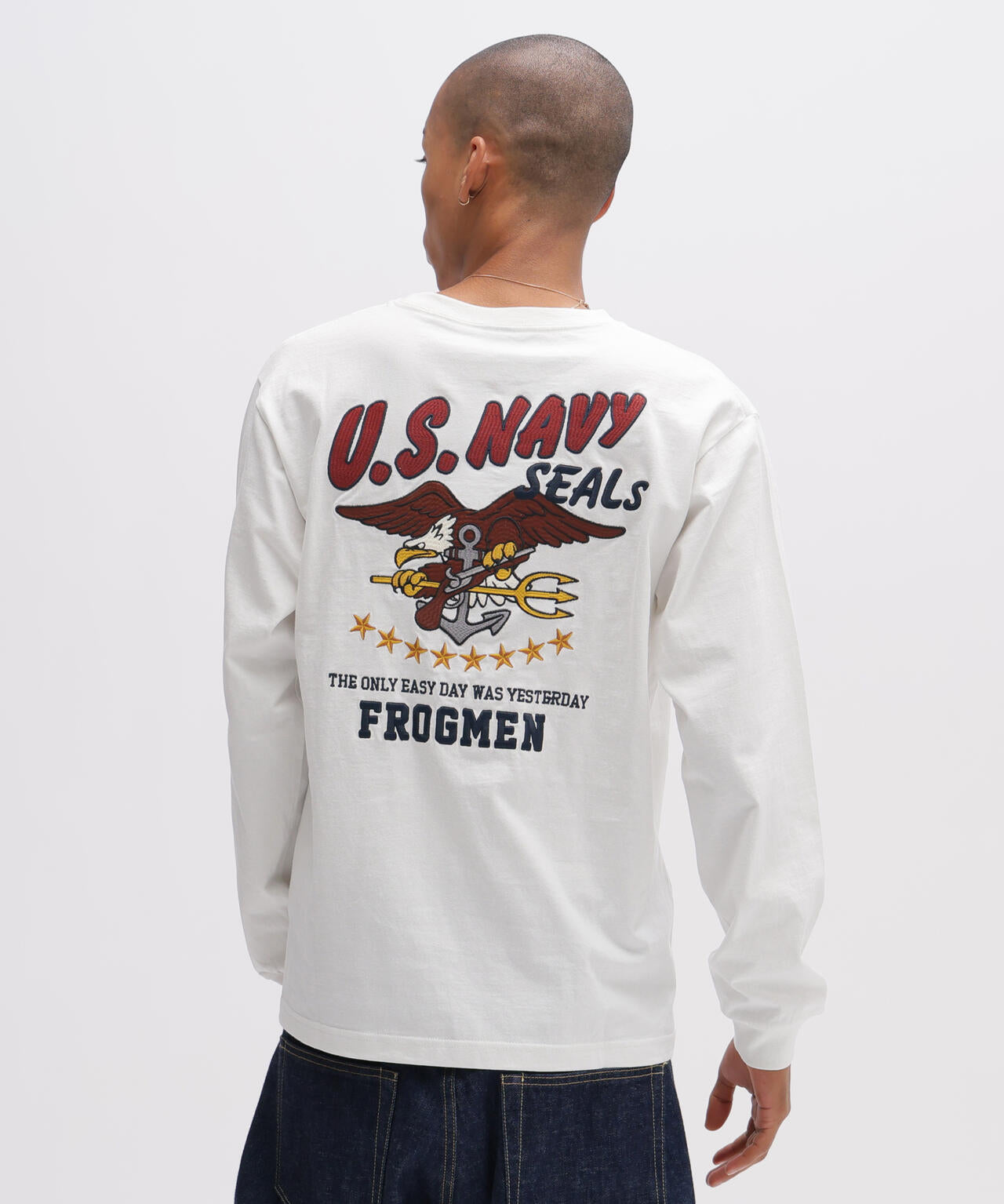 WEB&DEPOT限定》EMB L/S T-SHIRT NAVY SEALS | AVIREX（アヴィレックス