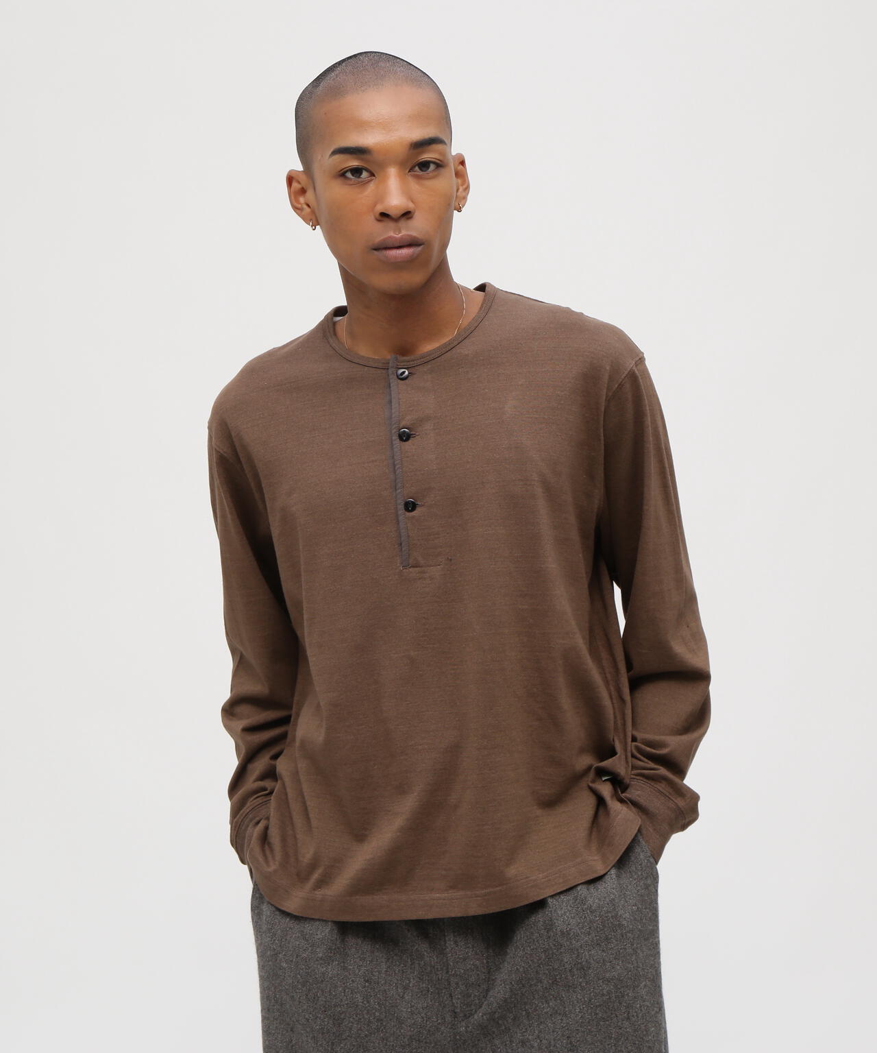 トップス lgb : long henley knit lgb : long henley knit 【公式通販】