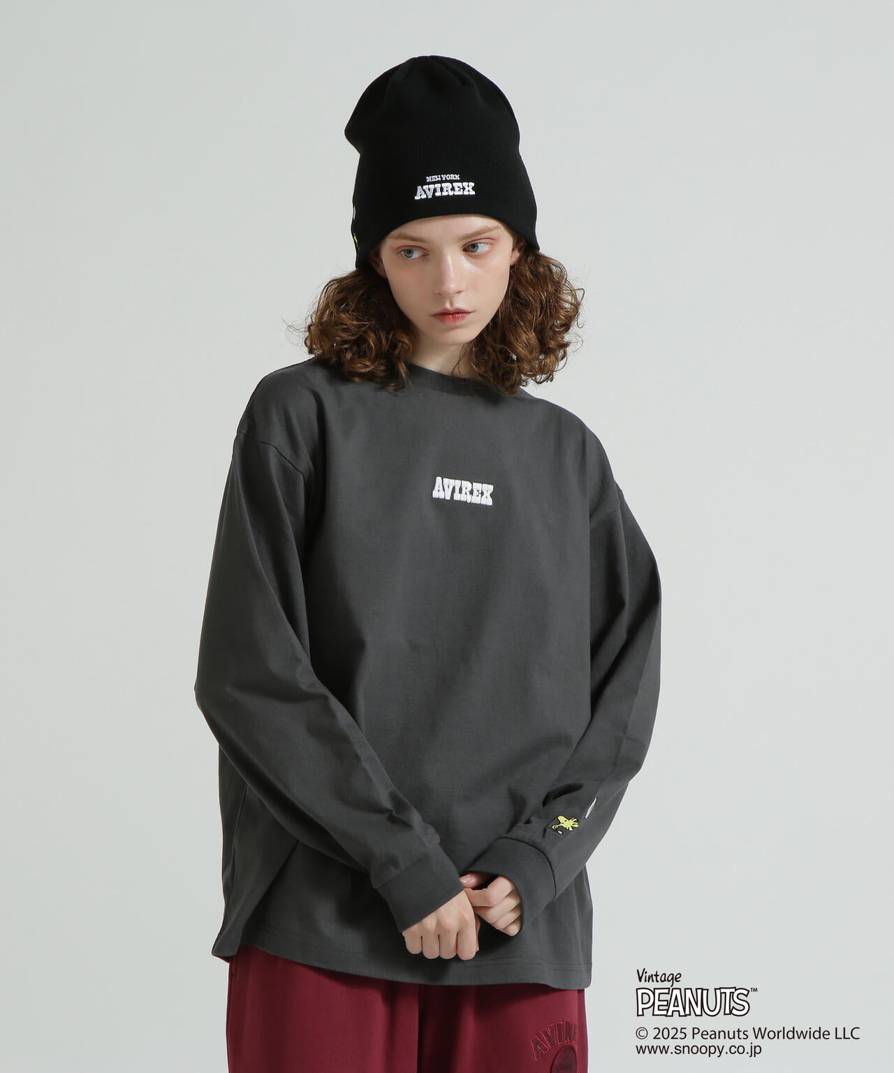 《AVIREX × PEANUTS》FLOKY LONGSLEEVE T-SHIRT / フロッキー 長袖Tシャツ / ピーナッツ / アヴ