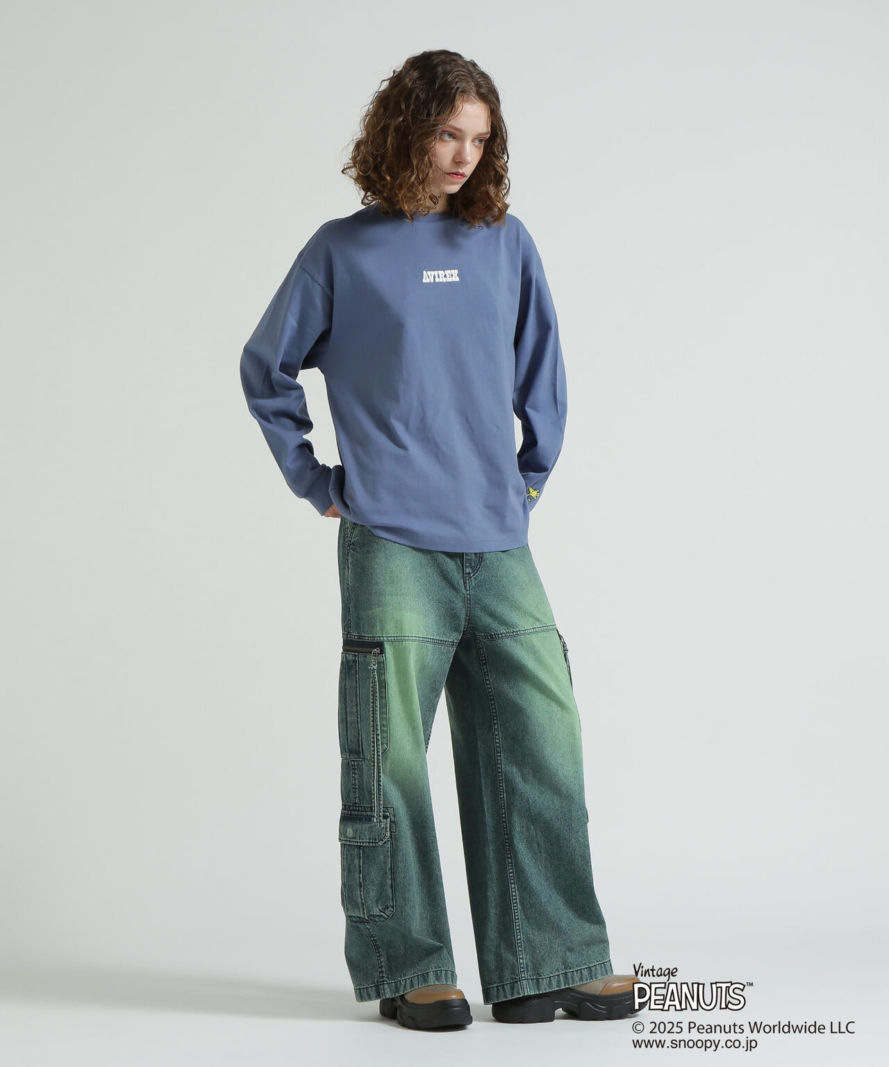 《AVIREX × PEANUTS》FLOKY LONGSLEEVE T-SHIRT / フロッキー 長袖Tシャツ / ピーナッツ / アヴ