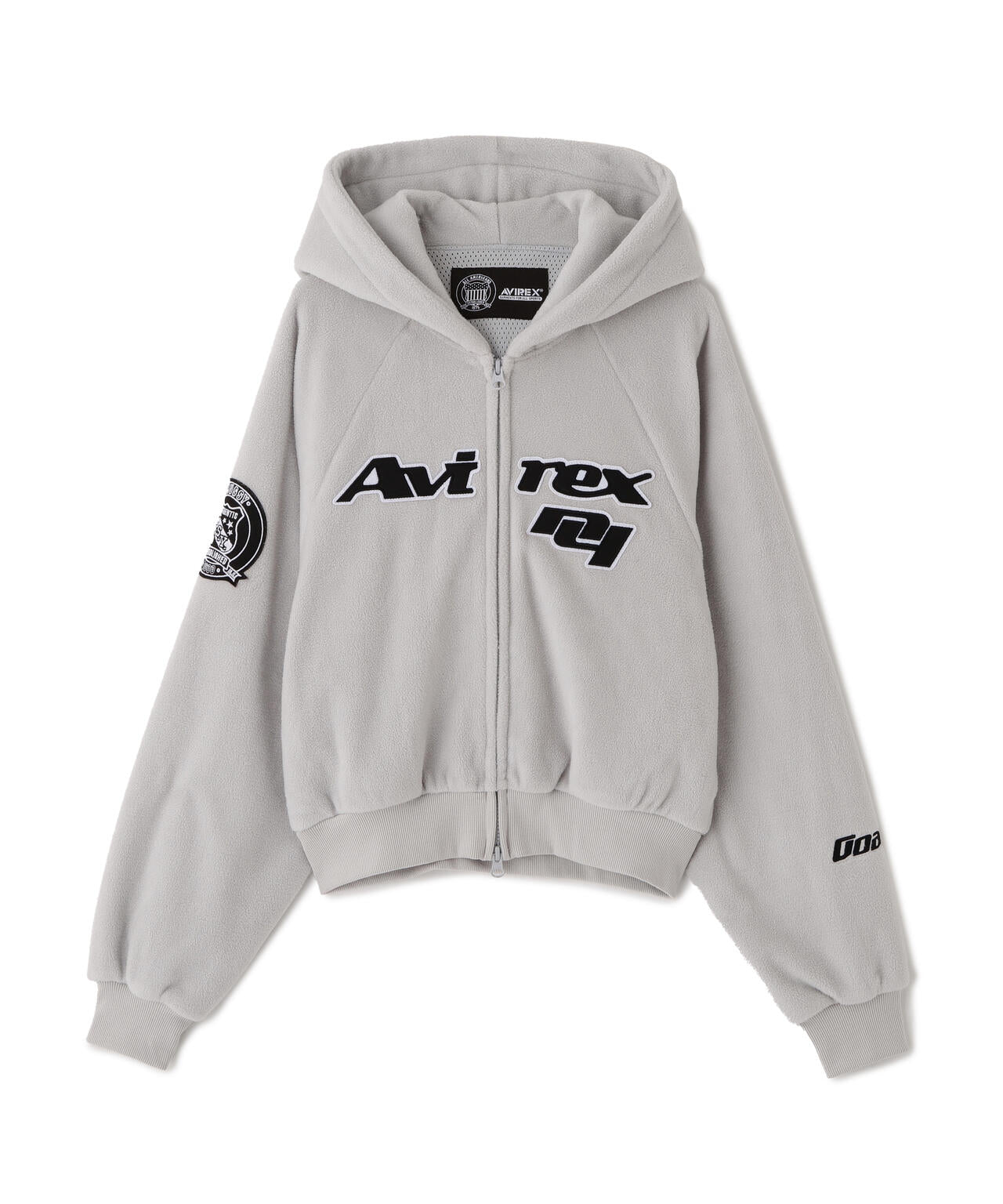 AVILEX アヴィレックス　ロゴワッペン　ホワイトジャンパー　MOMO様 AVIREX×MOUSSY》FLEECE HOODIE | AVIREX（アヴィレックス） ｜【公式