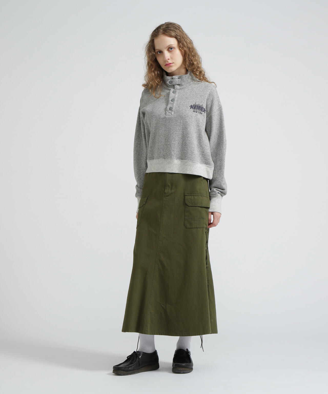 《WOMAN》HALF BUTTON VINTAGE SWEAT