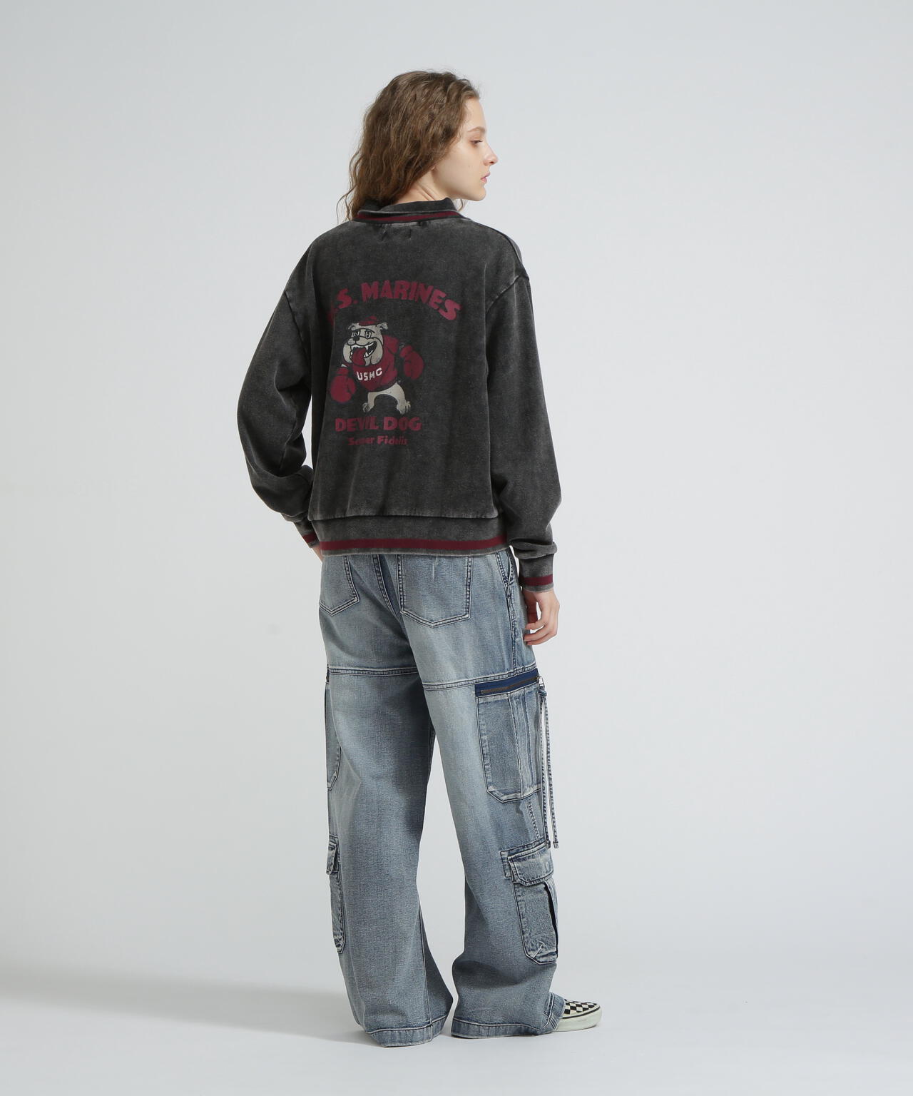 《WOMAN》DEVIL DOG GARMENT DYE SWEAT/デビルドッグガーメントスウェット