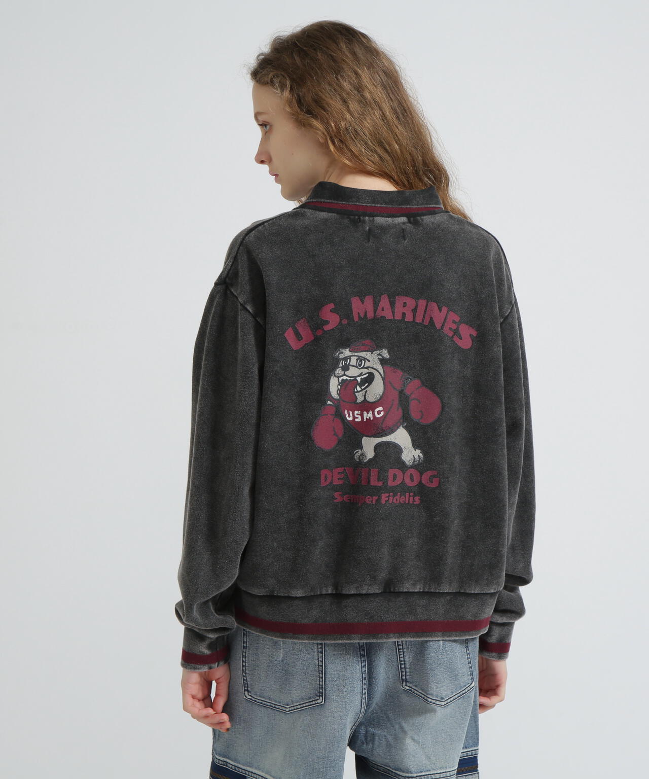 《WOMAN》DEVIL DOG GARMENT DYE SWEAT/デビルドッグガーメントスウェット